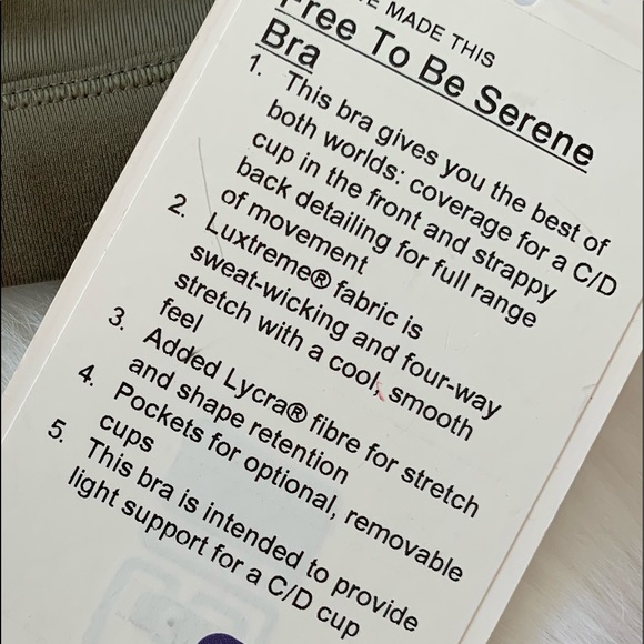 NWT lululemon Free To Be serene bra sage green 10 - Picture 3 of 5